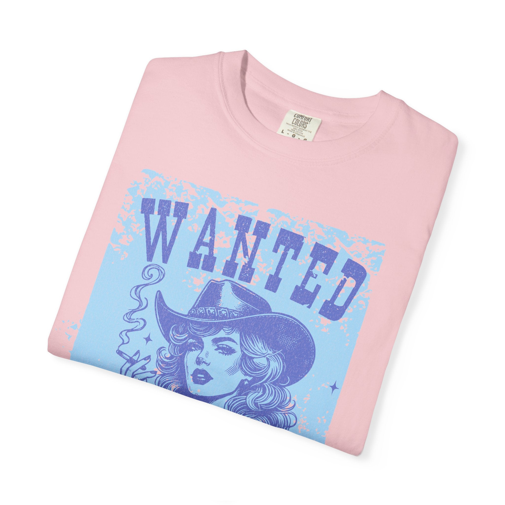 Wanted and Wild Cowboy Cowgirl  Textured T-Shirt