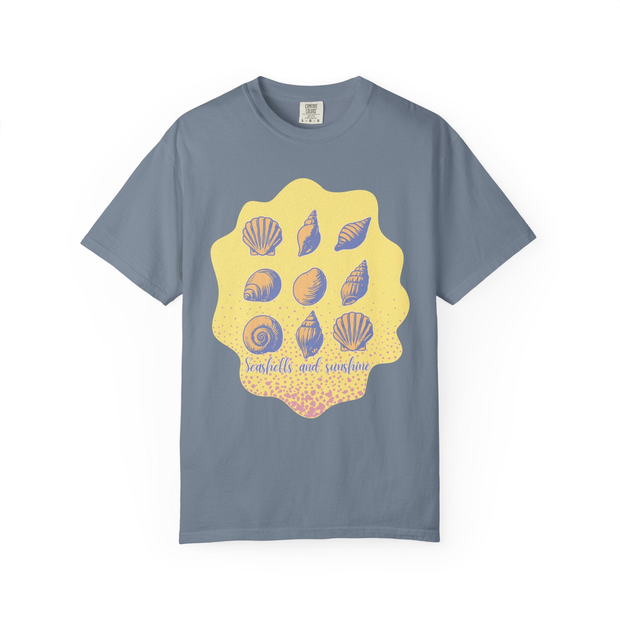 Vintage Seashells And Sunshine Textured T-Shirt
