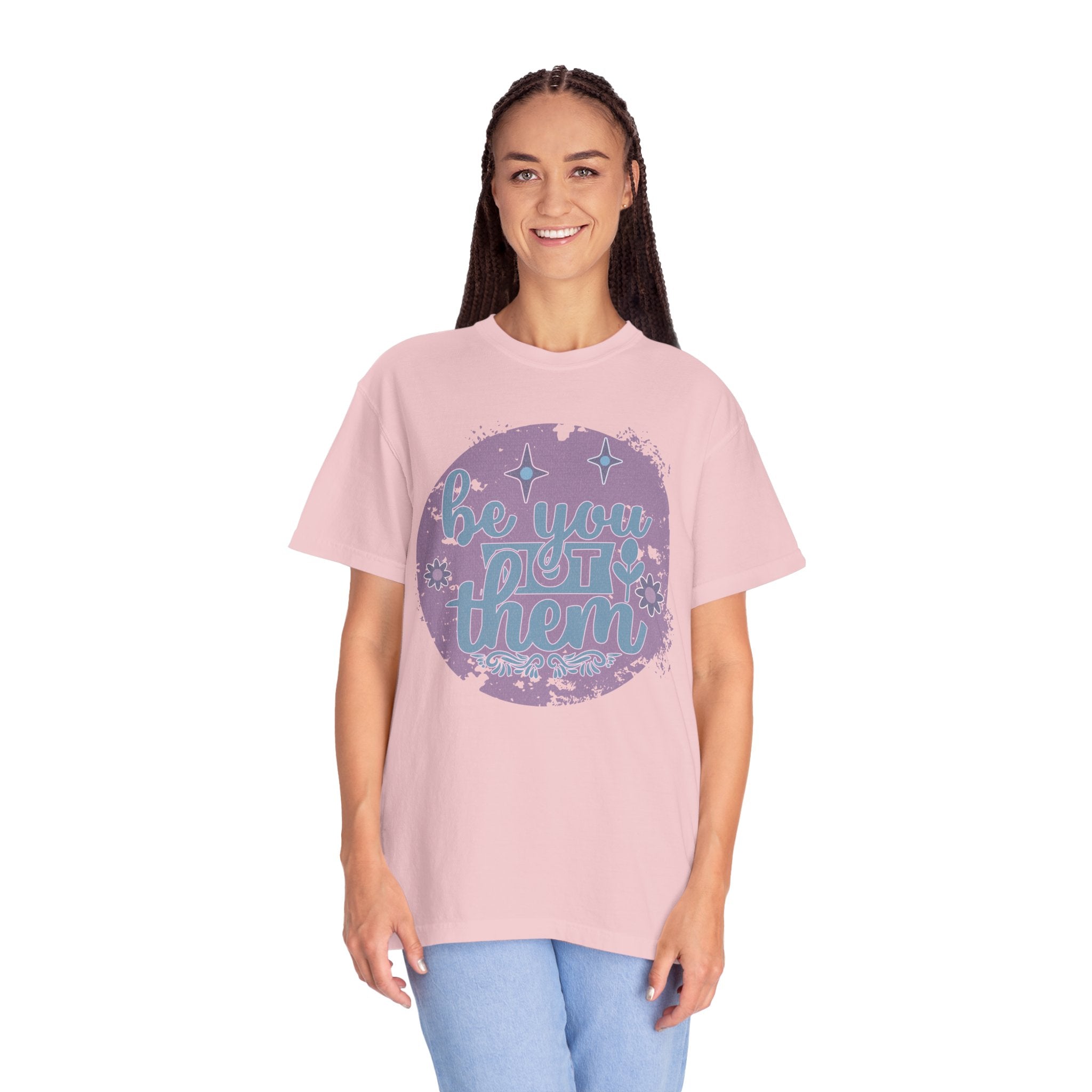 Be You, Not Them Textured T-Shirt — Retro Positive Graphic Tee