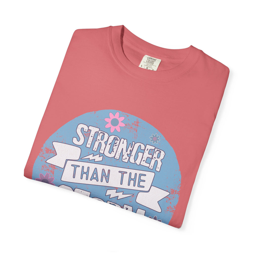 Textured  Stronger Than The Storm T-Shirt — Inspirational Resilience Graphic Tee