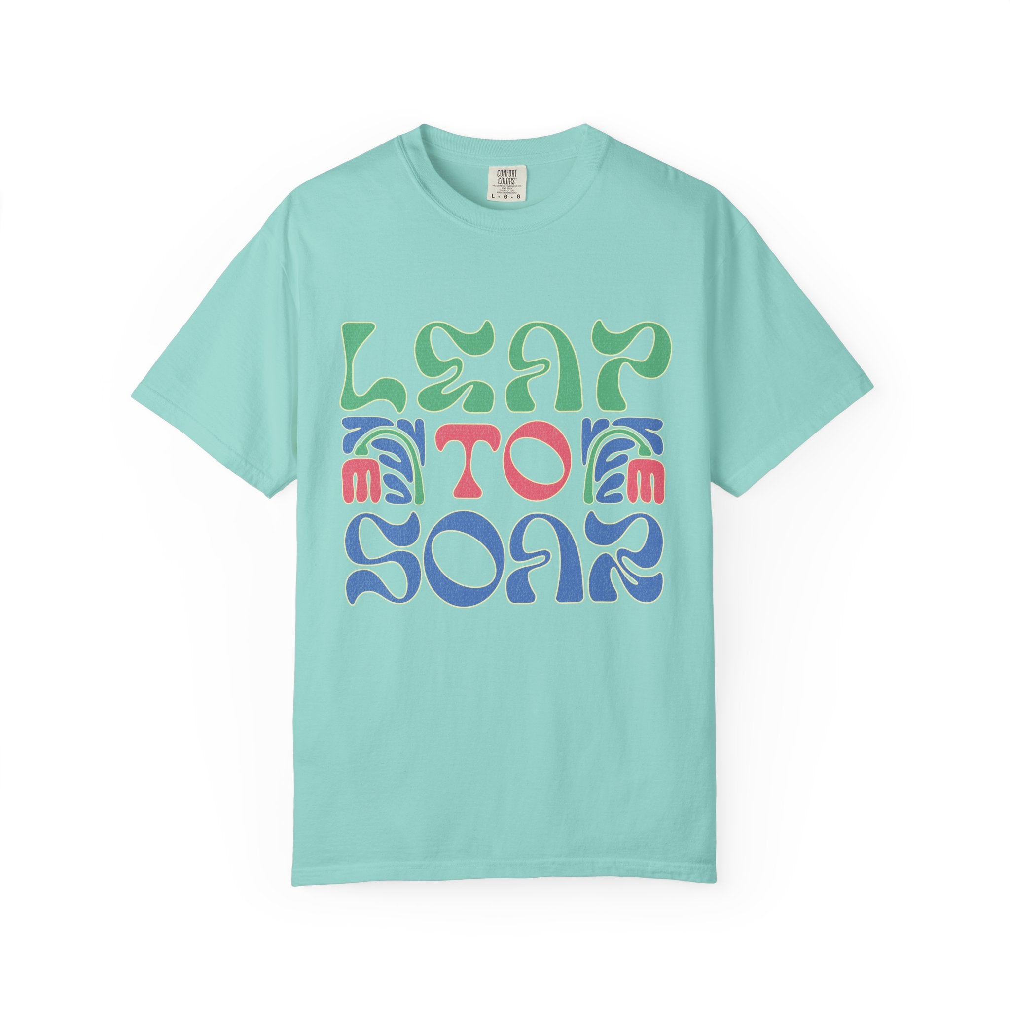 Leap To Soar T-shirt |Textured Retro Psychedelic Typography
