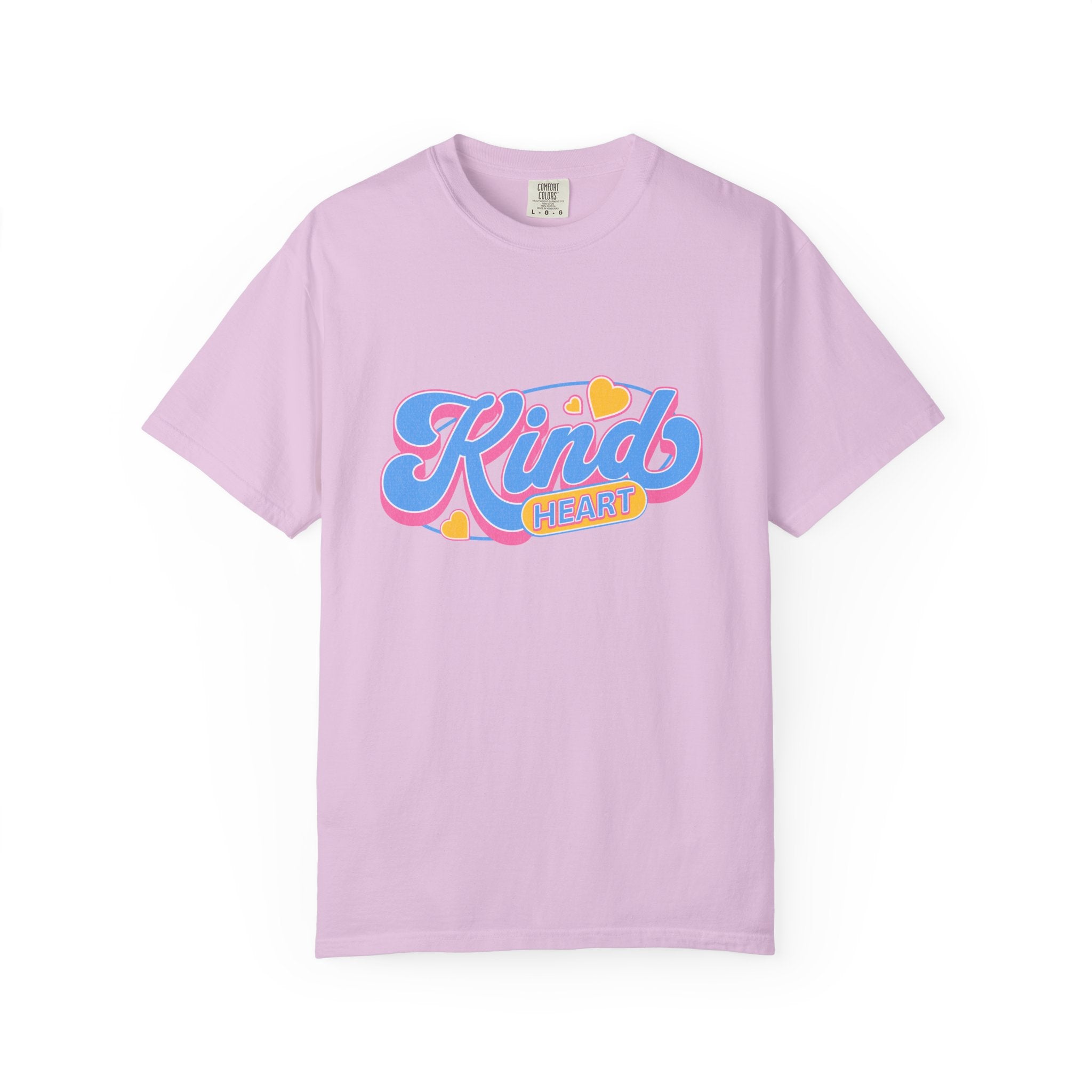 Textured Kind Heart T-Shirt — Retro Script Hearts Tee
