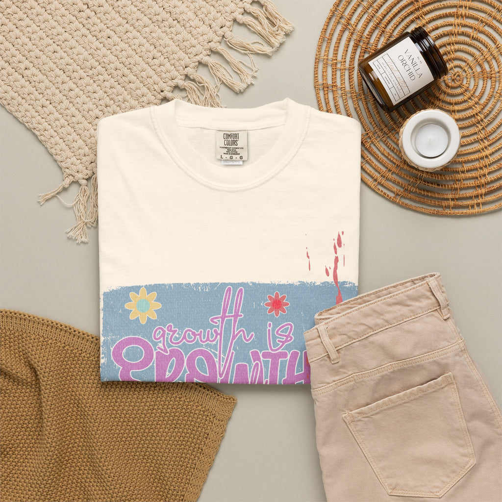 Growth Mindset T-Shirt — "Growth" Floral Graphic Tee