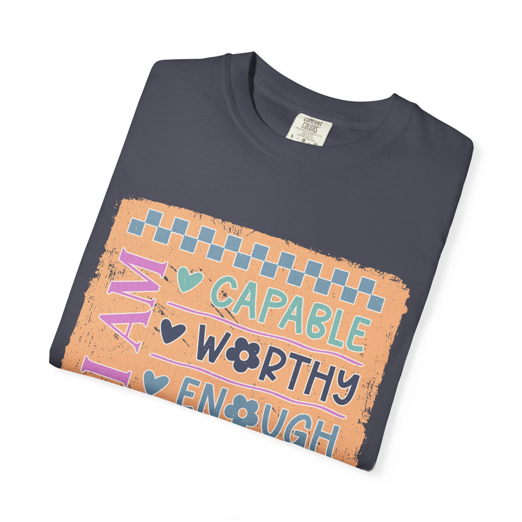 Textured I Am Capable Worthy Tee