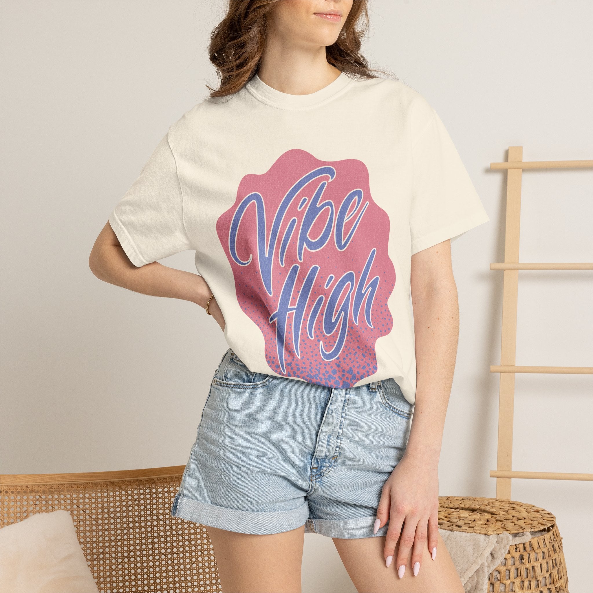 Vibe High Graphic Textured T‑Shirt