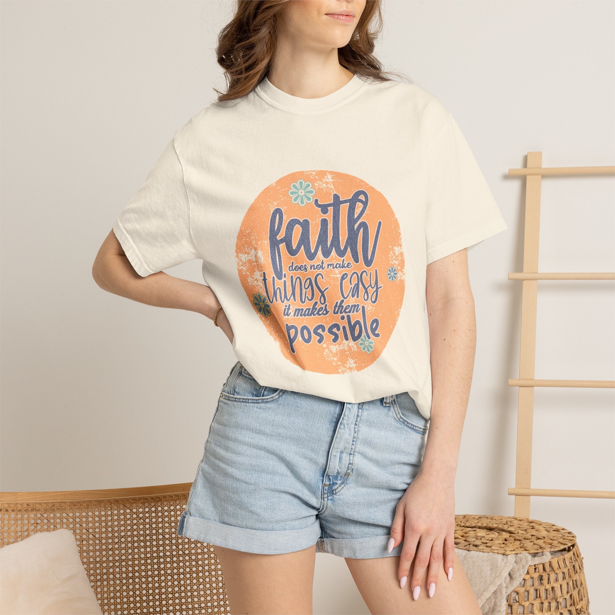 Faith Makes Things Possible T-shirt | Textured Inspirational Quote