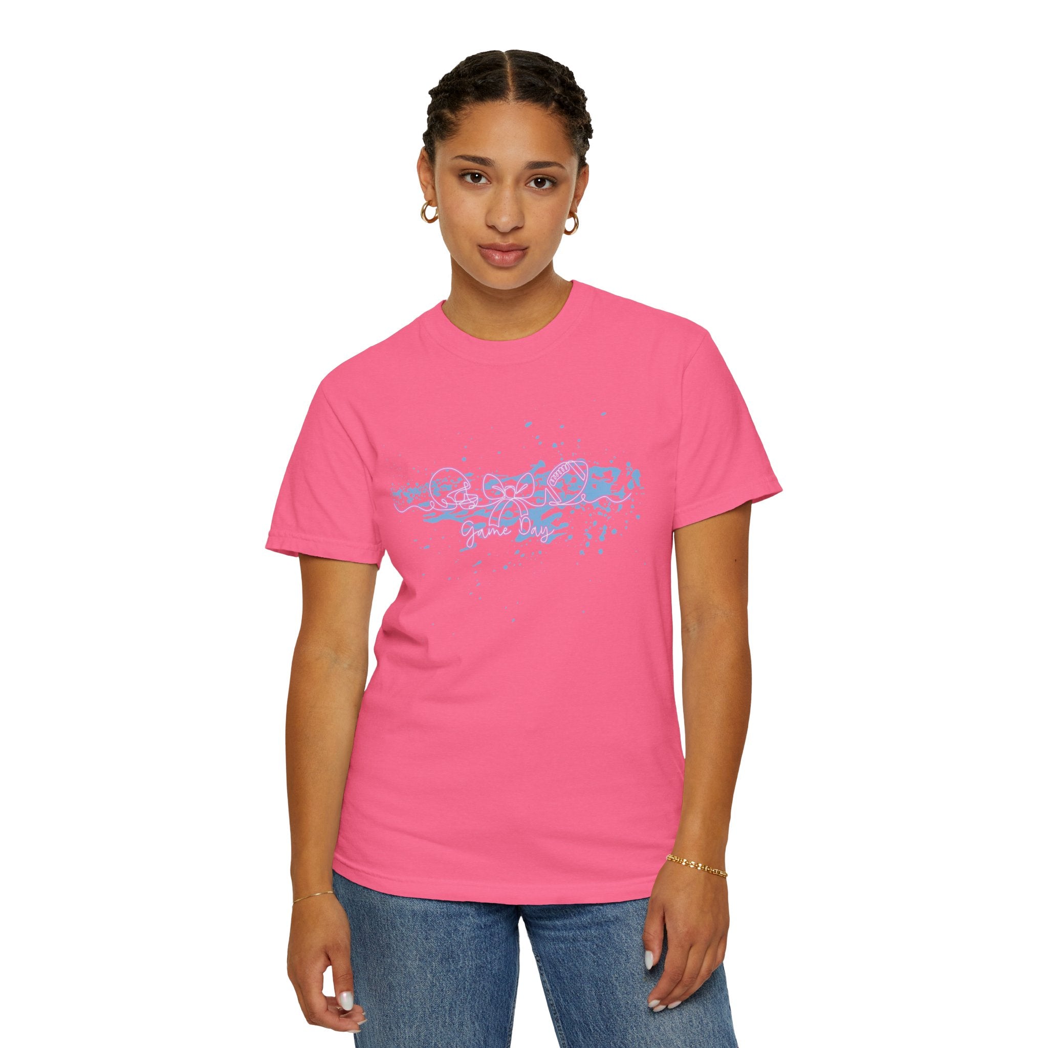 Coquette Aesthetic Football Game Day Textured Tee