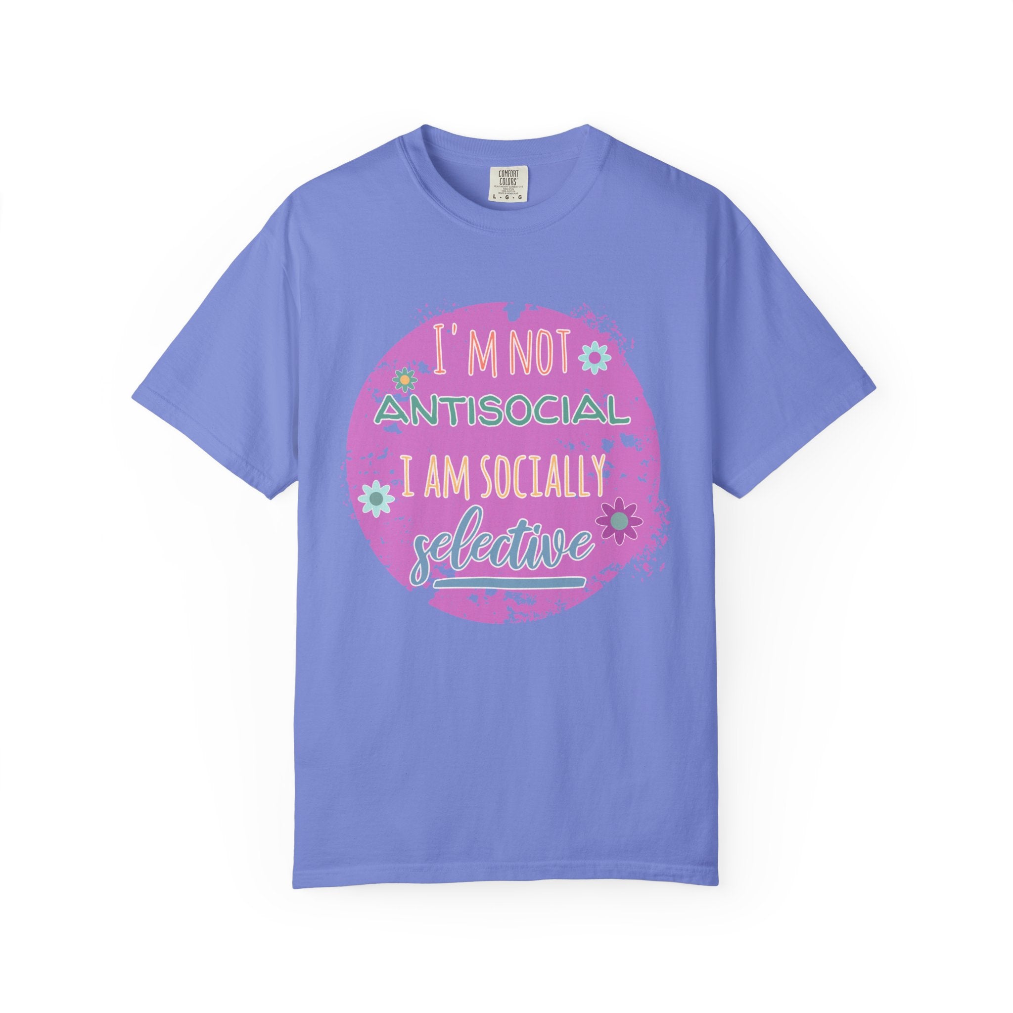 Textured I'm Not Antisocial I Am Socially Selective T-Shirt