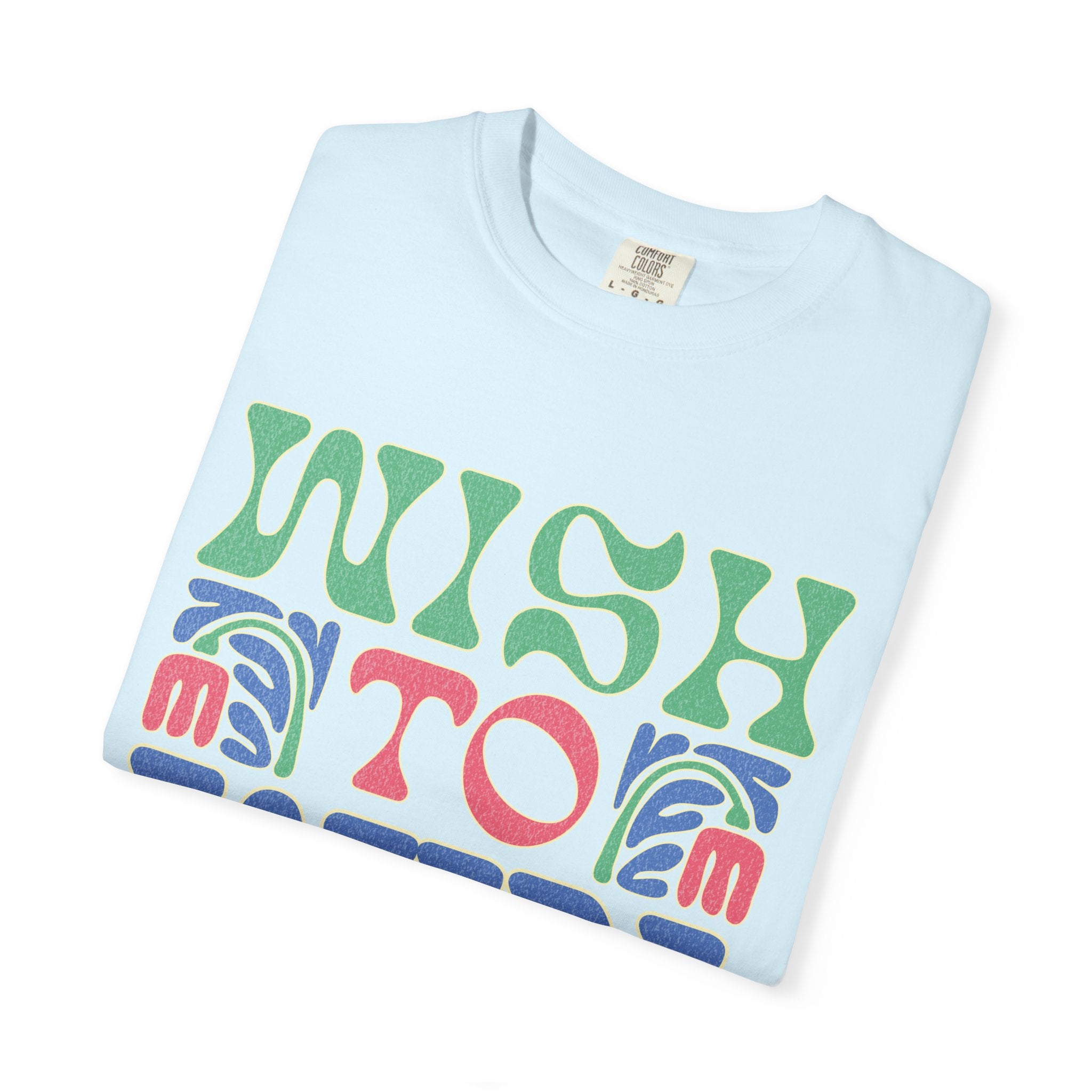 Wish to Win T-shirt |Textured Retro Psychedelic Lettering