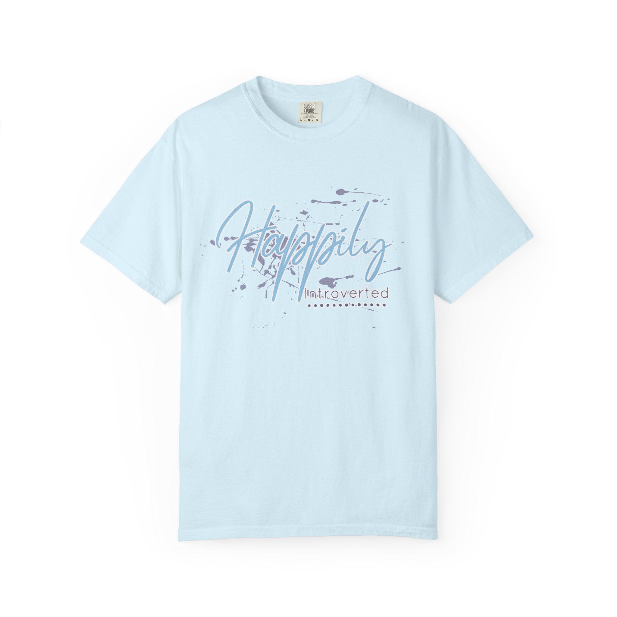 Introverted Aesthetic Textured T-Shirt — 'Anti-Social' Minimal Script Graphic