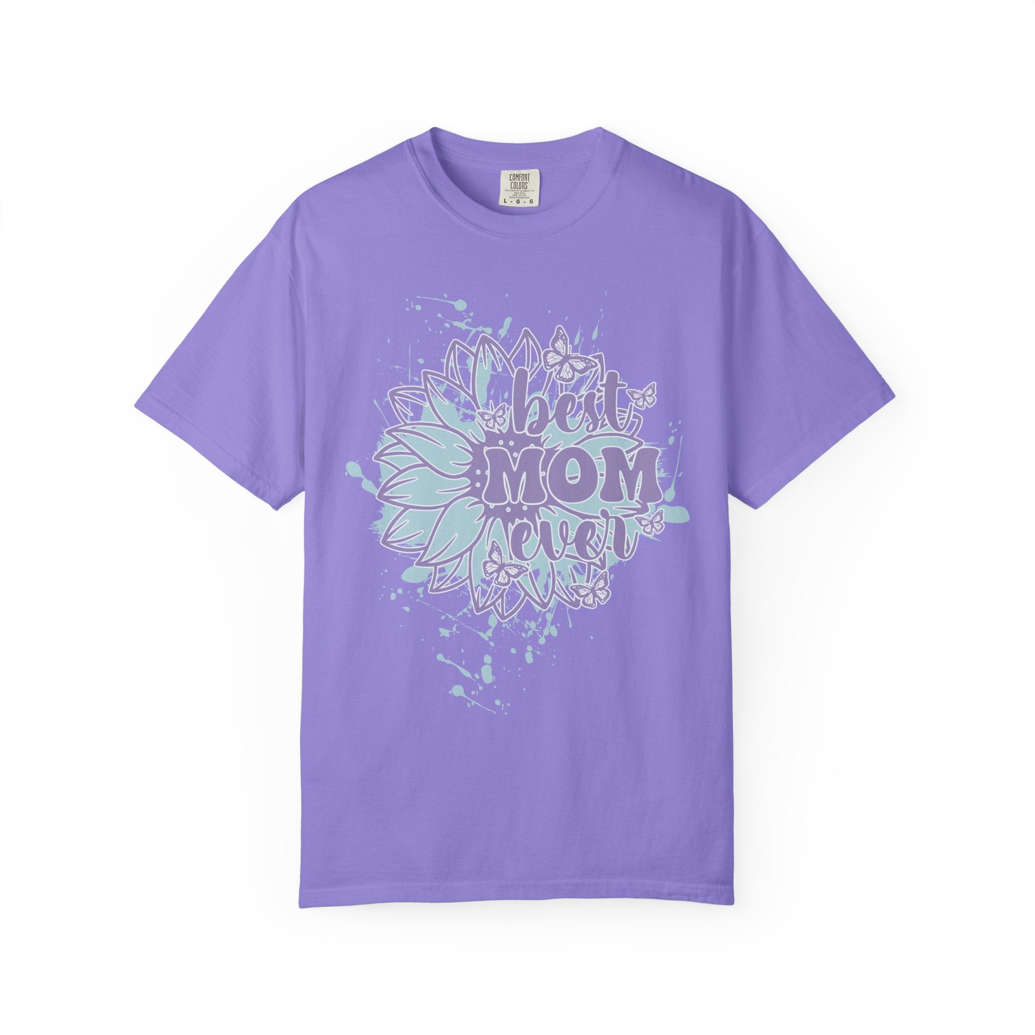 Mom Squad TexturedT-Shirt – 'Best Mom Ever' Floral Graphic Tee