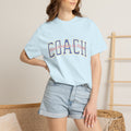 Coach Also Known As Mom — Textured Collegiate Style Tee