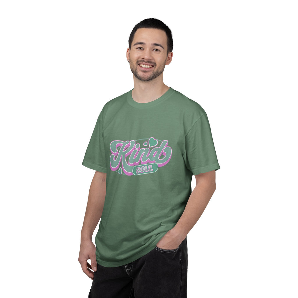 Textured Kind Soul T-Shirt — Retro Pastel Graphic Tee