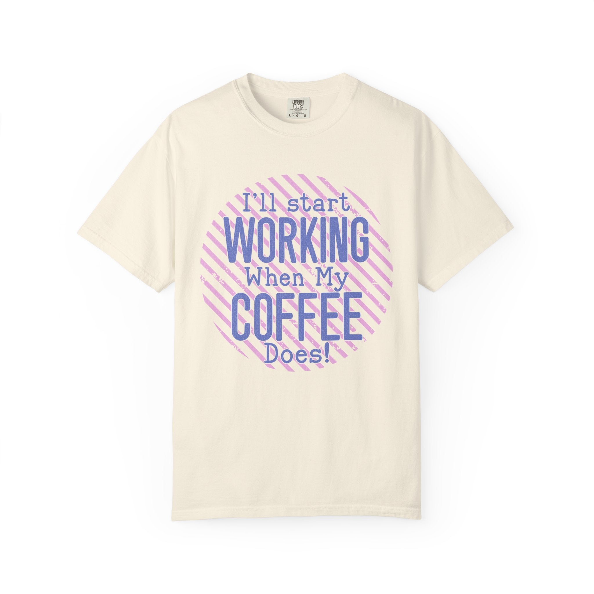 Funny Retro Textured Coffee Work Shirt