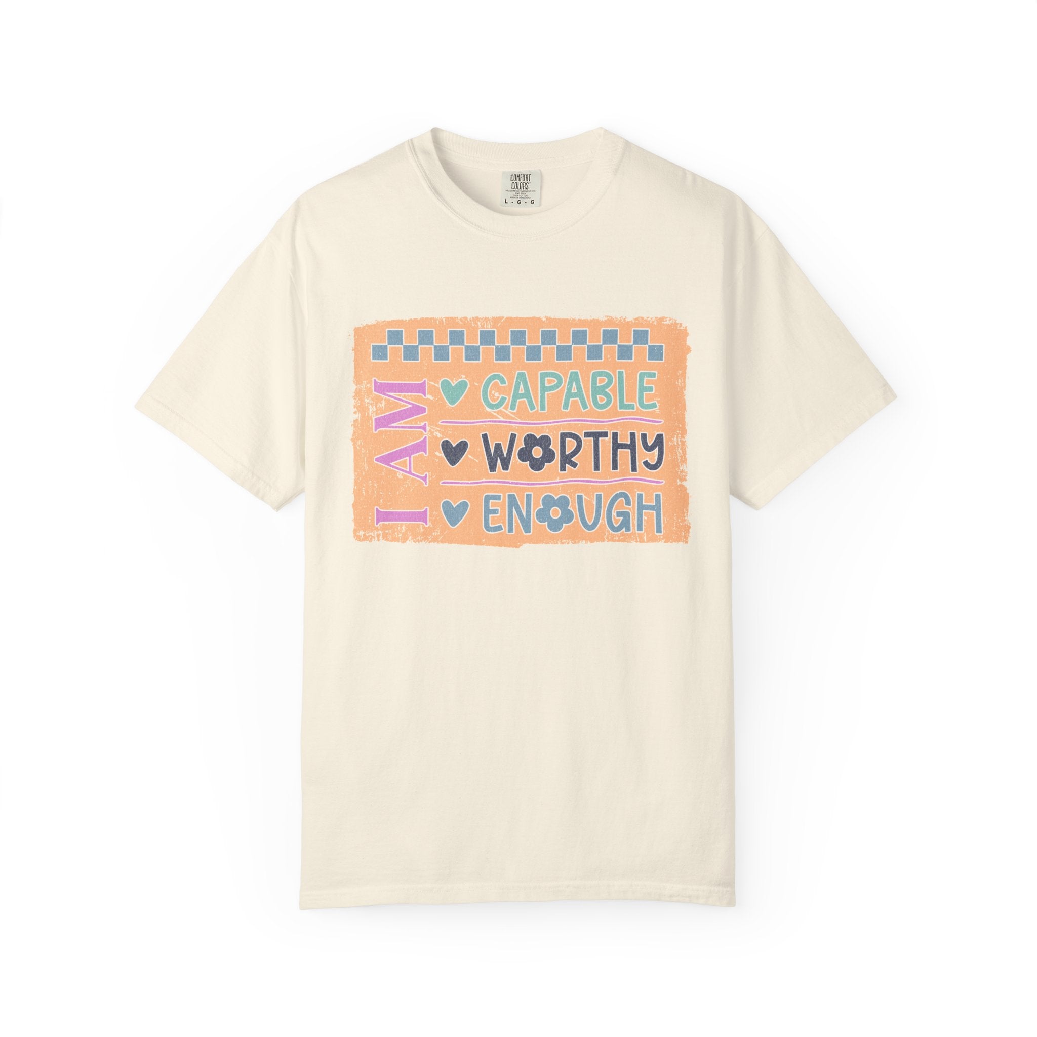Textured I Am Capable Worthy Tee