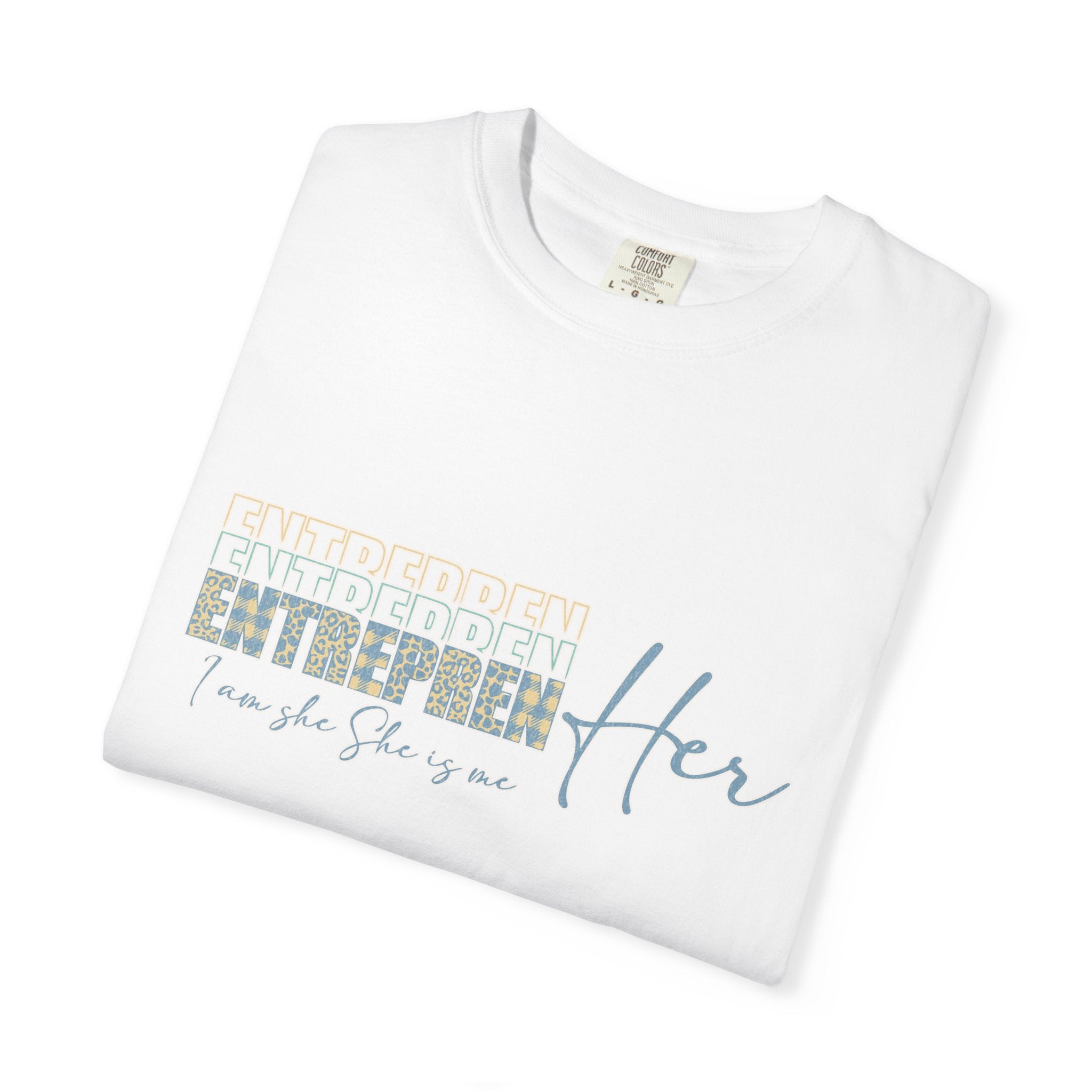 EntreprenHer Leopard Print Script Tee — "I run this, She runs you" Inspirational Graphic Tee