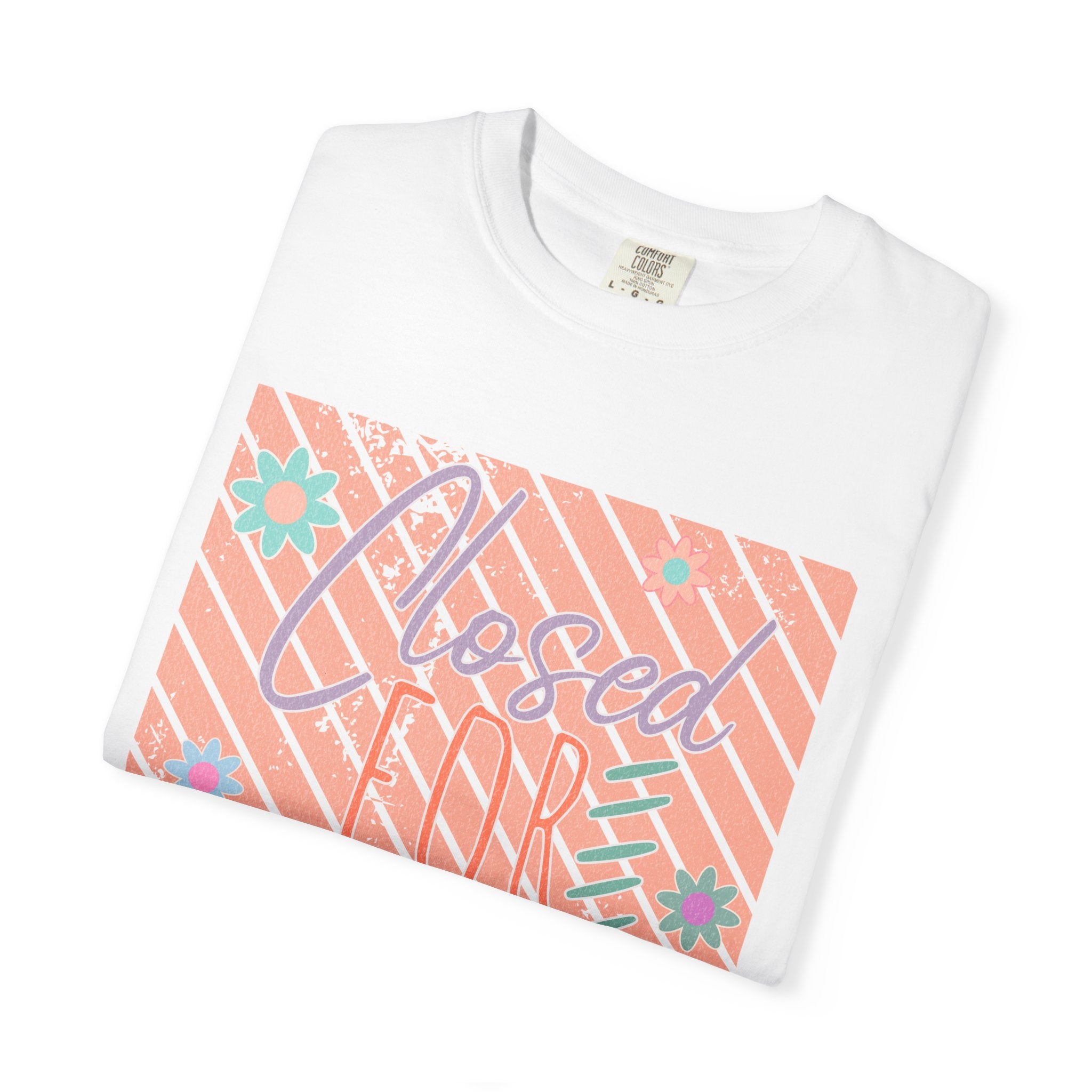 Closed for Detox Textured T-Shirt — Retro Pastel Spa Vibe Tee