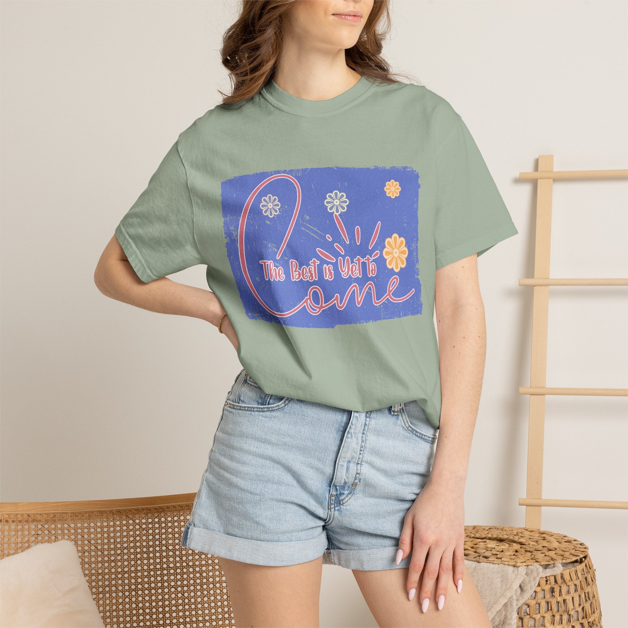 Retro Best Yet Come Tee | Textured Floral Handwritten Graphic
