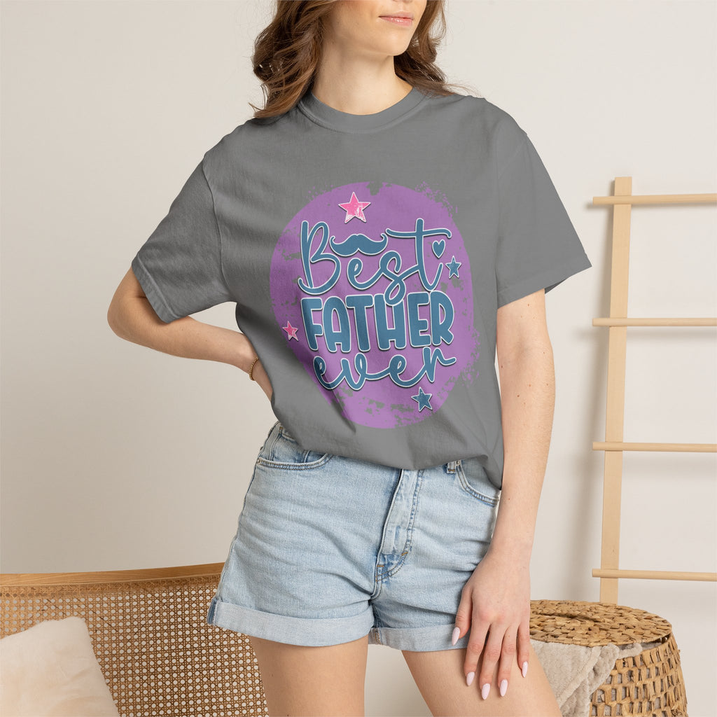 Best Father Ever Textured T-Shirt — Father’s Day Gift Tee