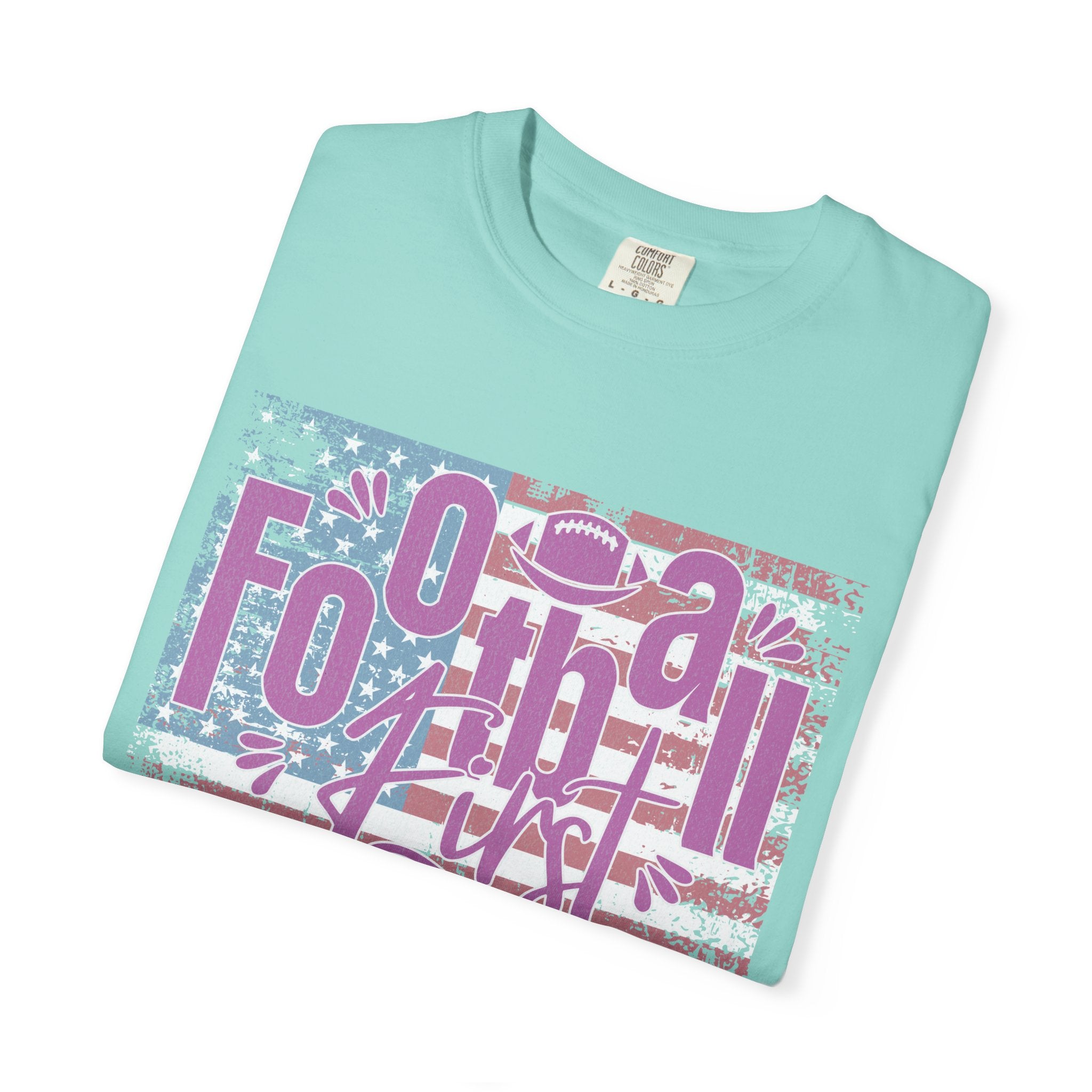 Textured Retro Americana Football First Tee