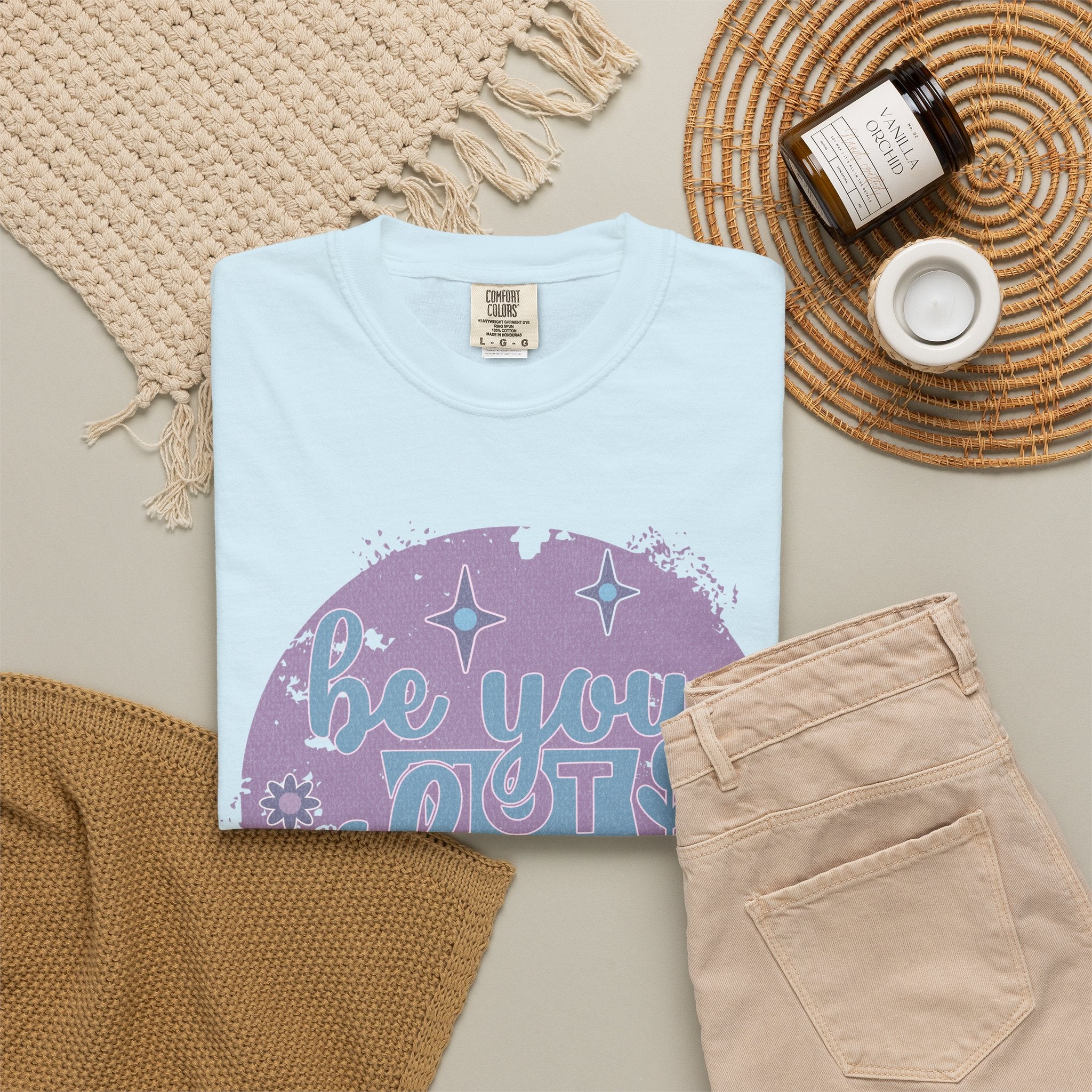 Be You, Not Them Textured T-Shirt — Retro Positive Graphic Tee