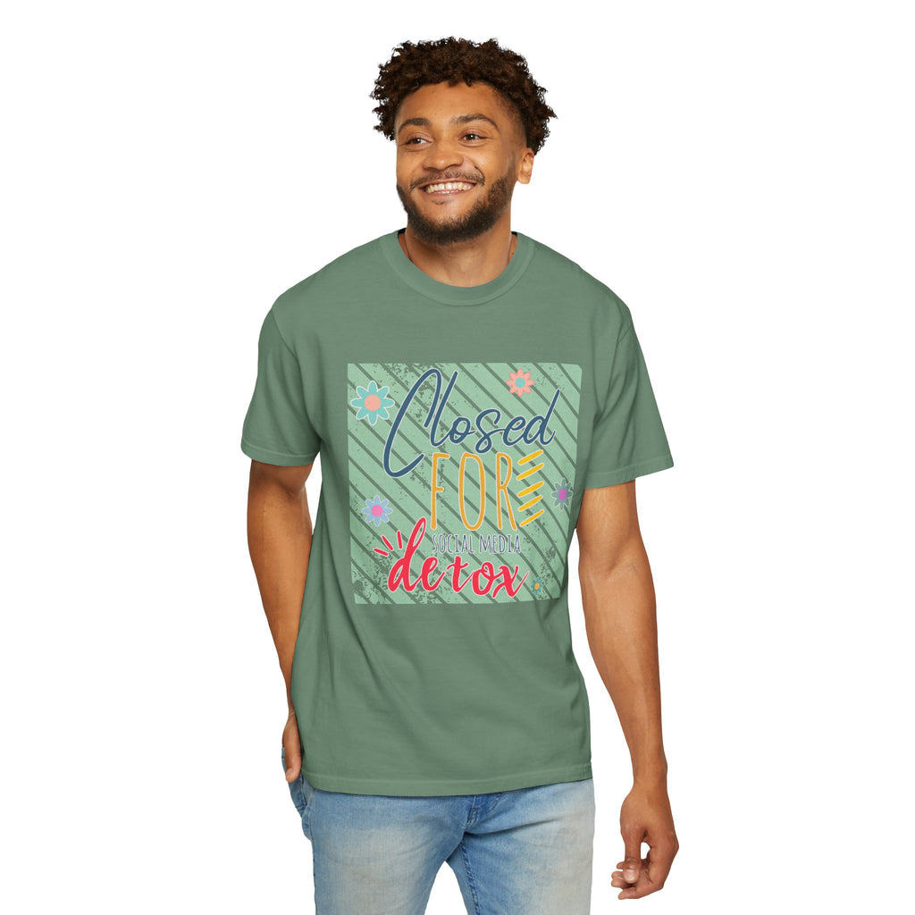 Closed For Social Media Detox Textured Tee