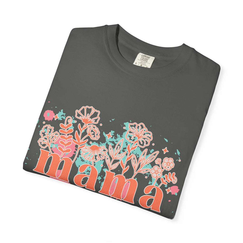 Mama Wildflower Floral Textured Splash Tee