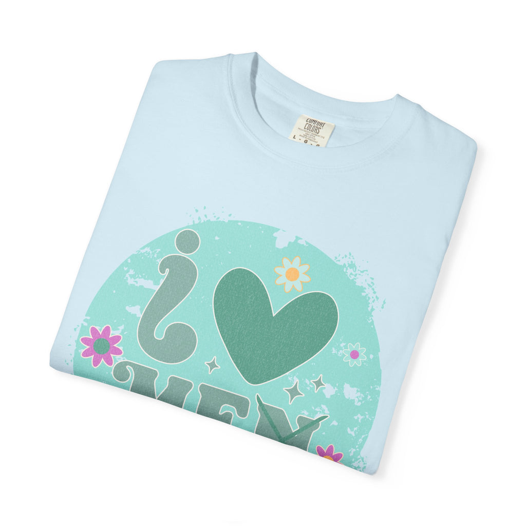 Funny Retro Self Love Textured Tee — Retro Floral Love Tee