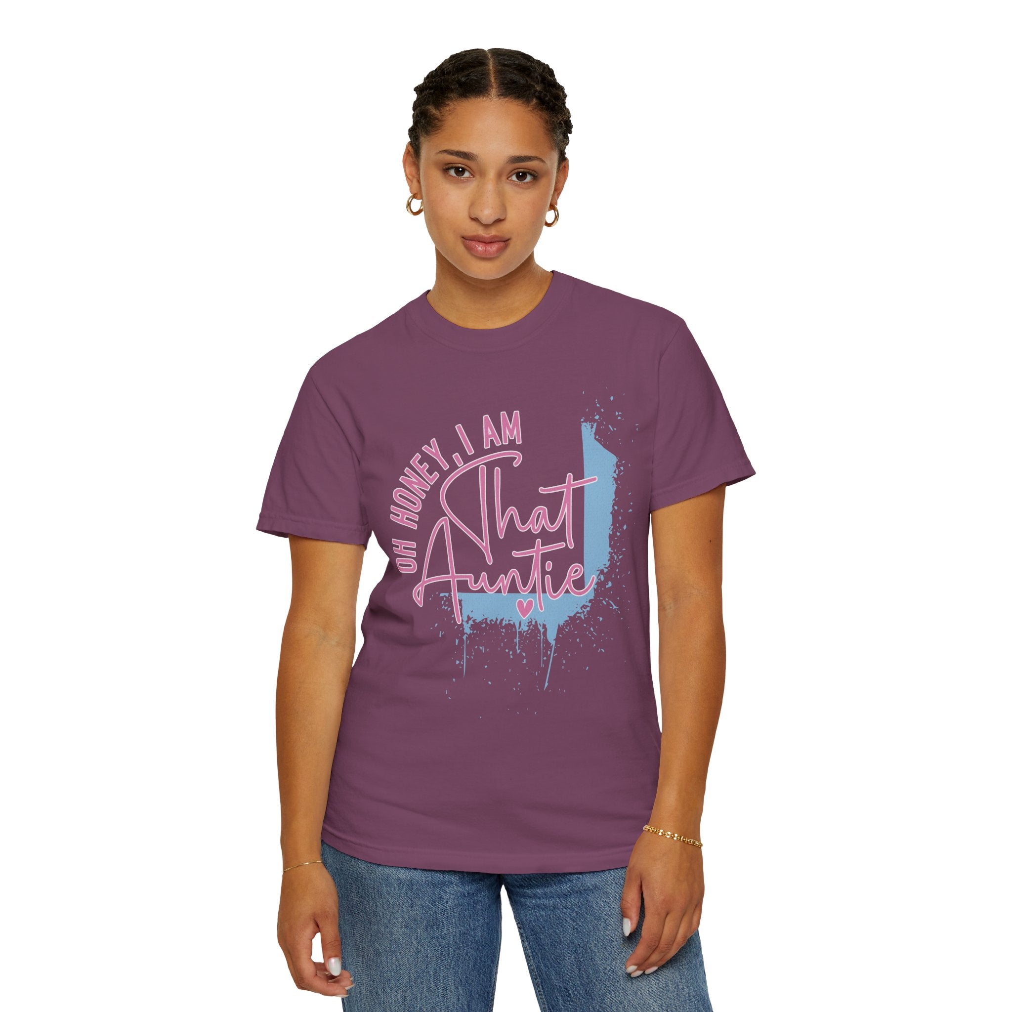 That Auntie Textured T-Shirt - "Oh Honey, I Am That Auntie" Graphic Tee