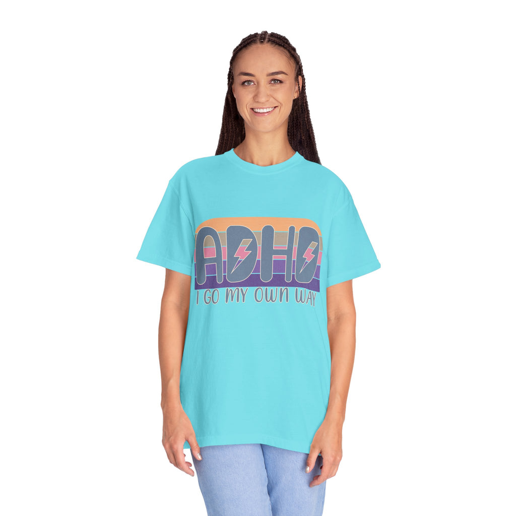ADHD I Go My Own Way Tee — Retro Lightning Graphic T-Shirt