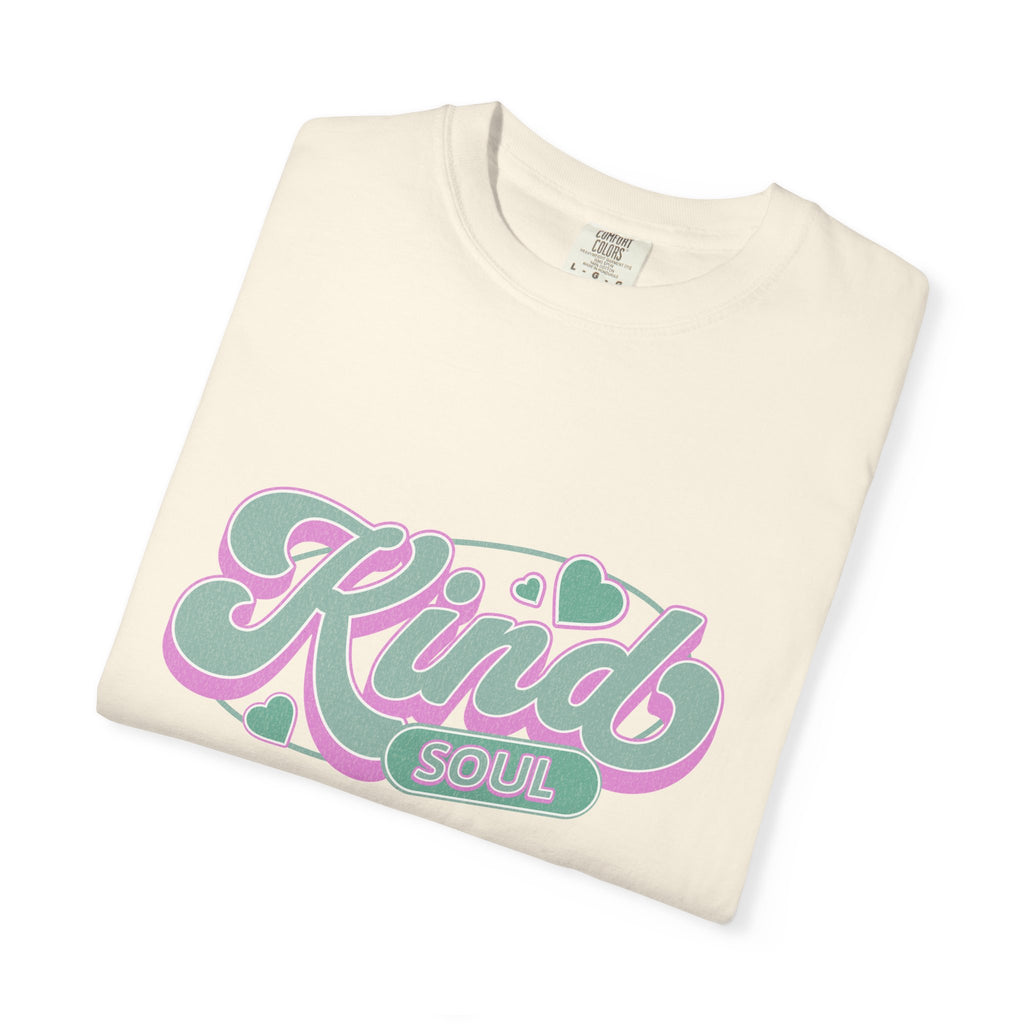 Textured Kind Soul T-Shirt — Retro Pastel Graphic Tee