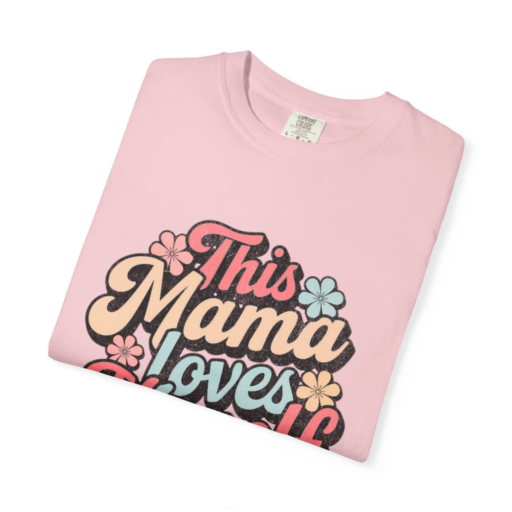 This Mama Loves Herself T-Shirt |Textured Retro Floral Typography