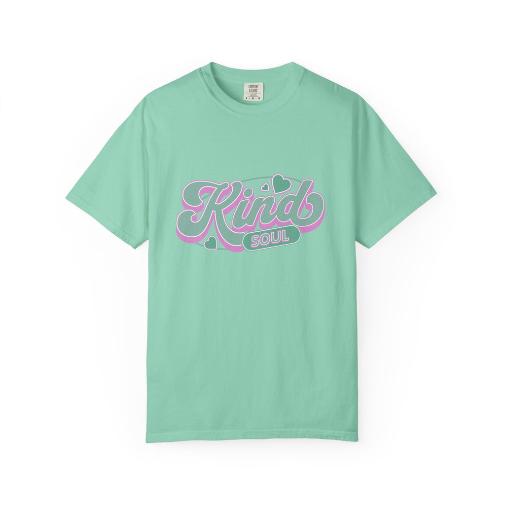 Textured Kind Soul T-Shirt — Retro Pastel Graphic Tee