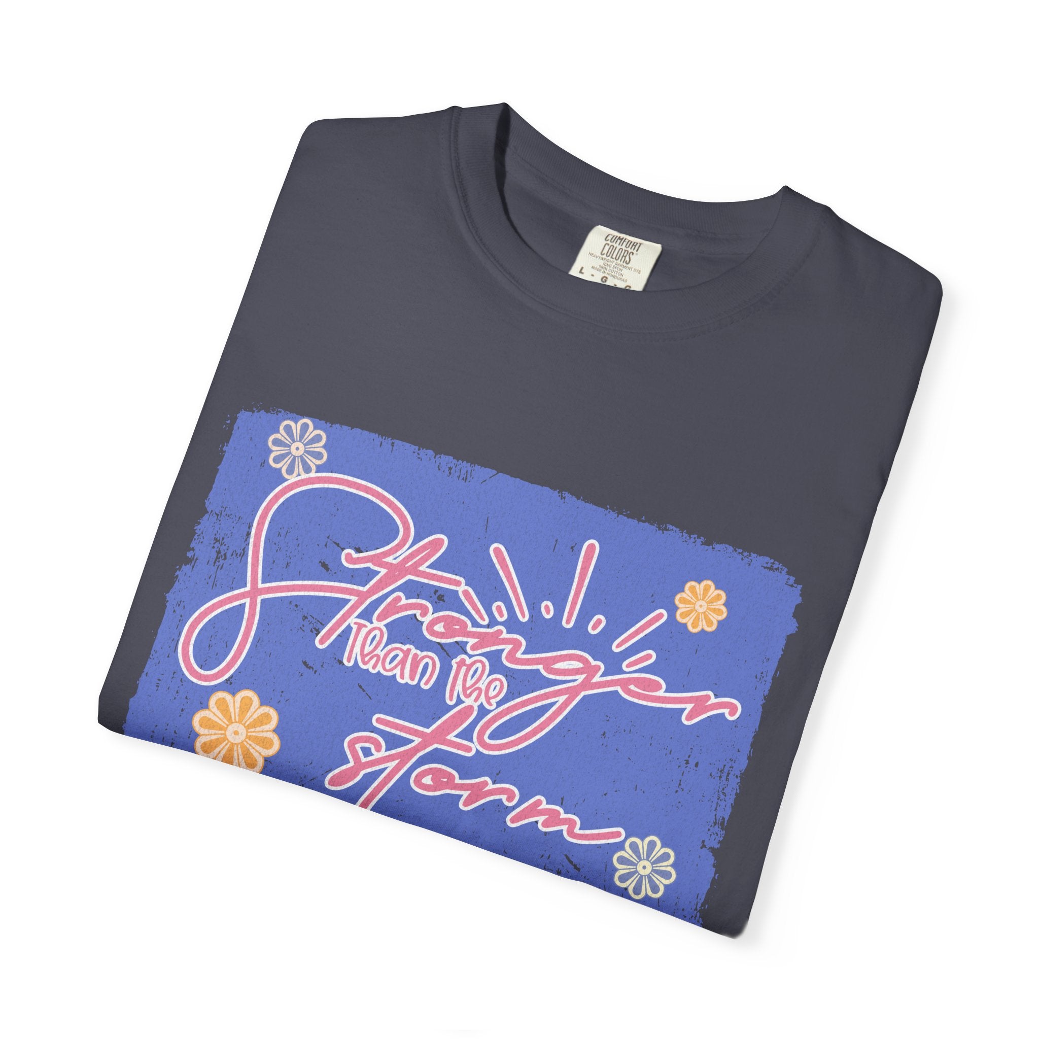 Stranger Than Fiction T-shirt | Textured Retro Script Floral Graphic