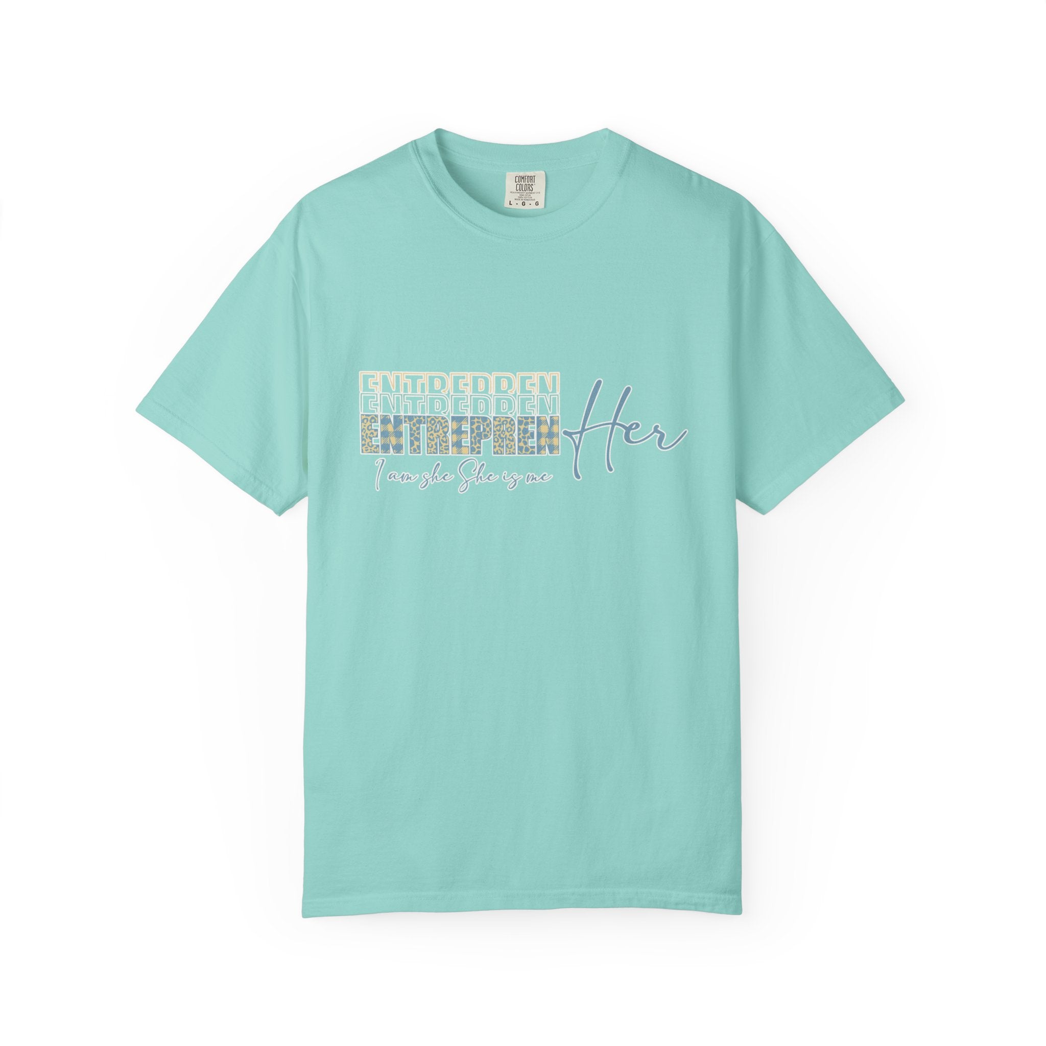 EntreprenHer Leopard Print Script Tee — "I run this, She runs you" Inspirational Graphic Tee