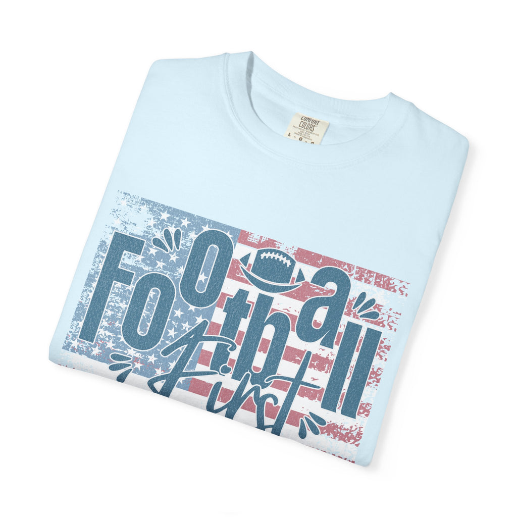 Textured Retro Americana Football First Tee