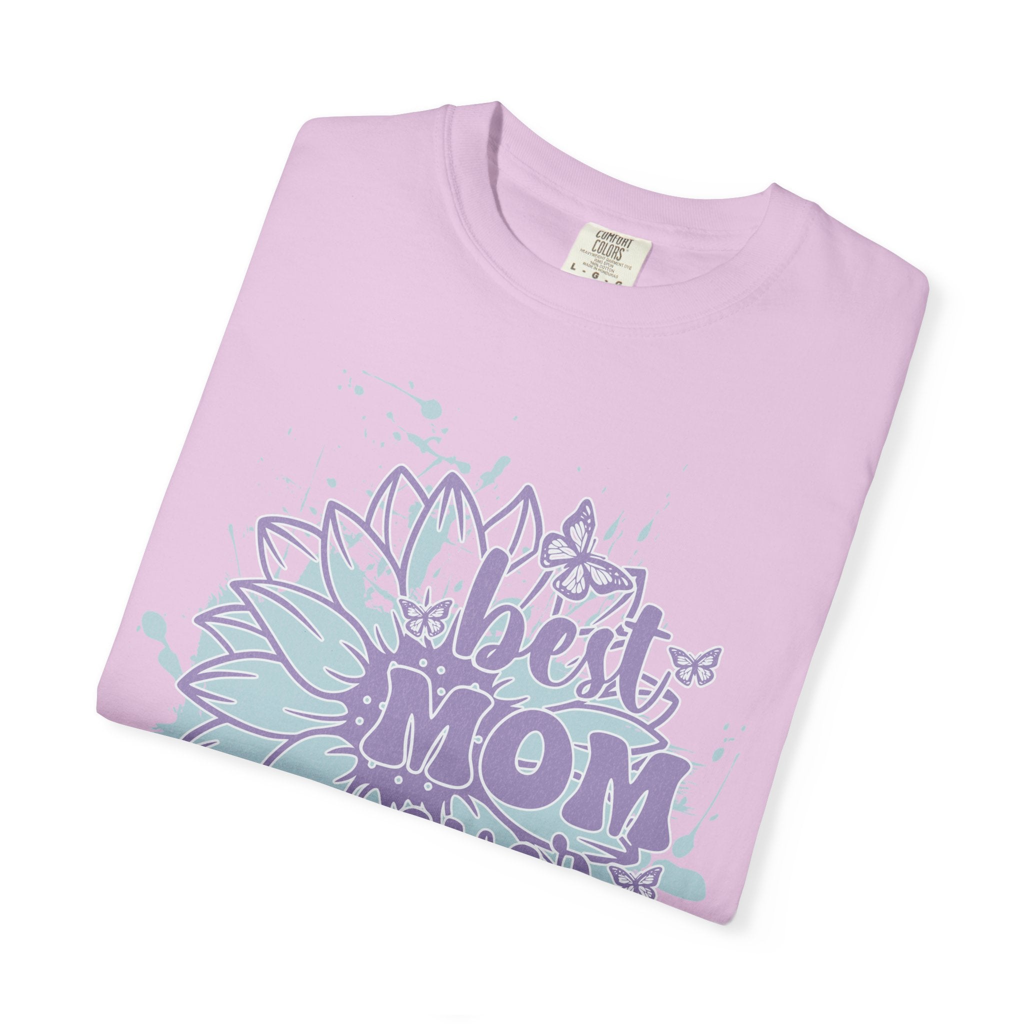Mom Squad TexturedT-Shirt – 'Best Mom Ever' Floral Graphic Tee