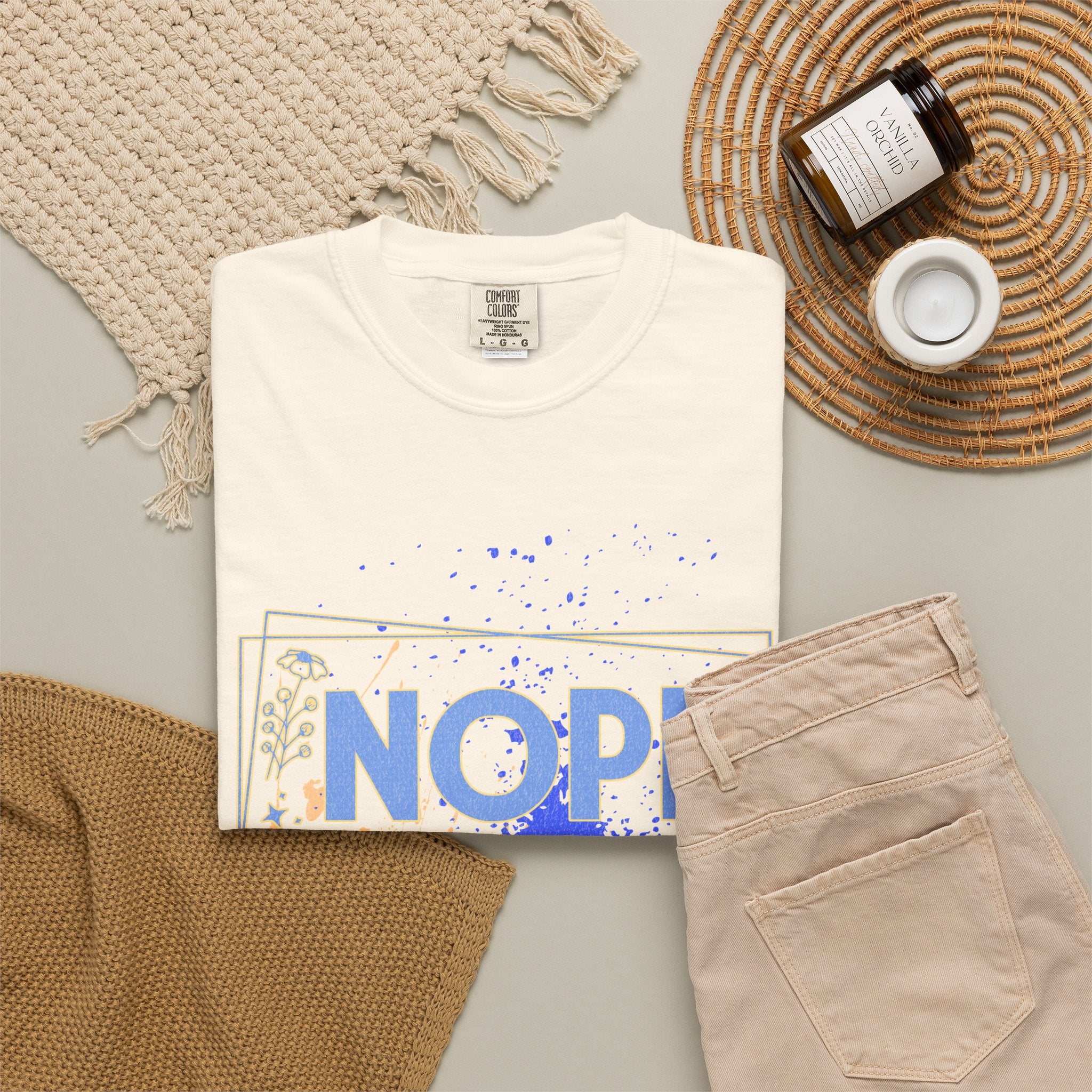 Textured Retro Nope Not Today Tee