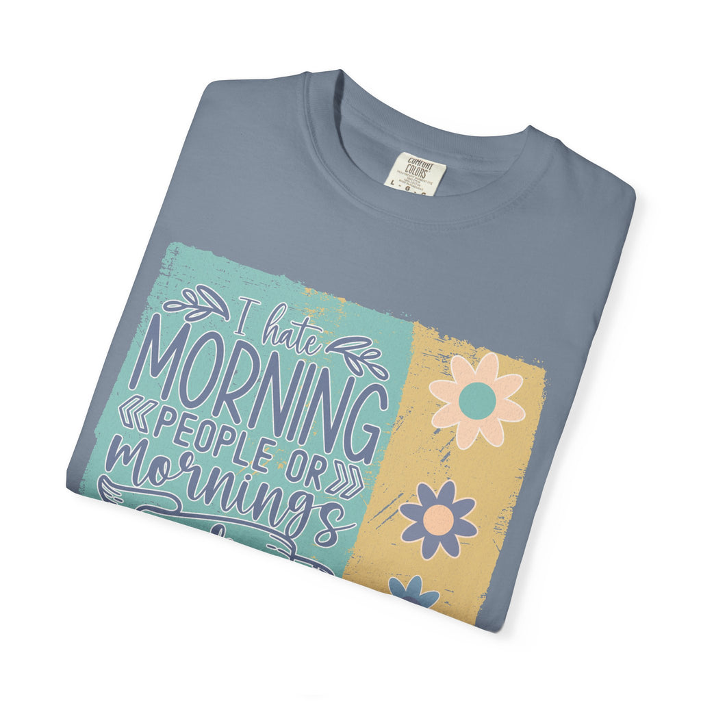 I Hate Morning People Textured Shirt