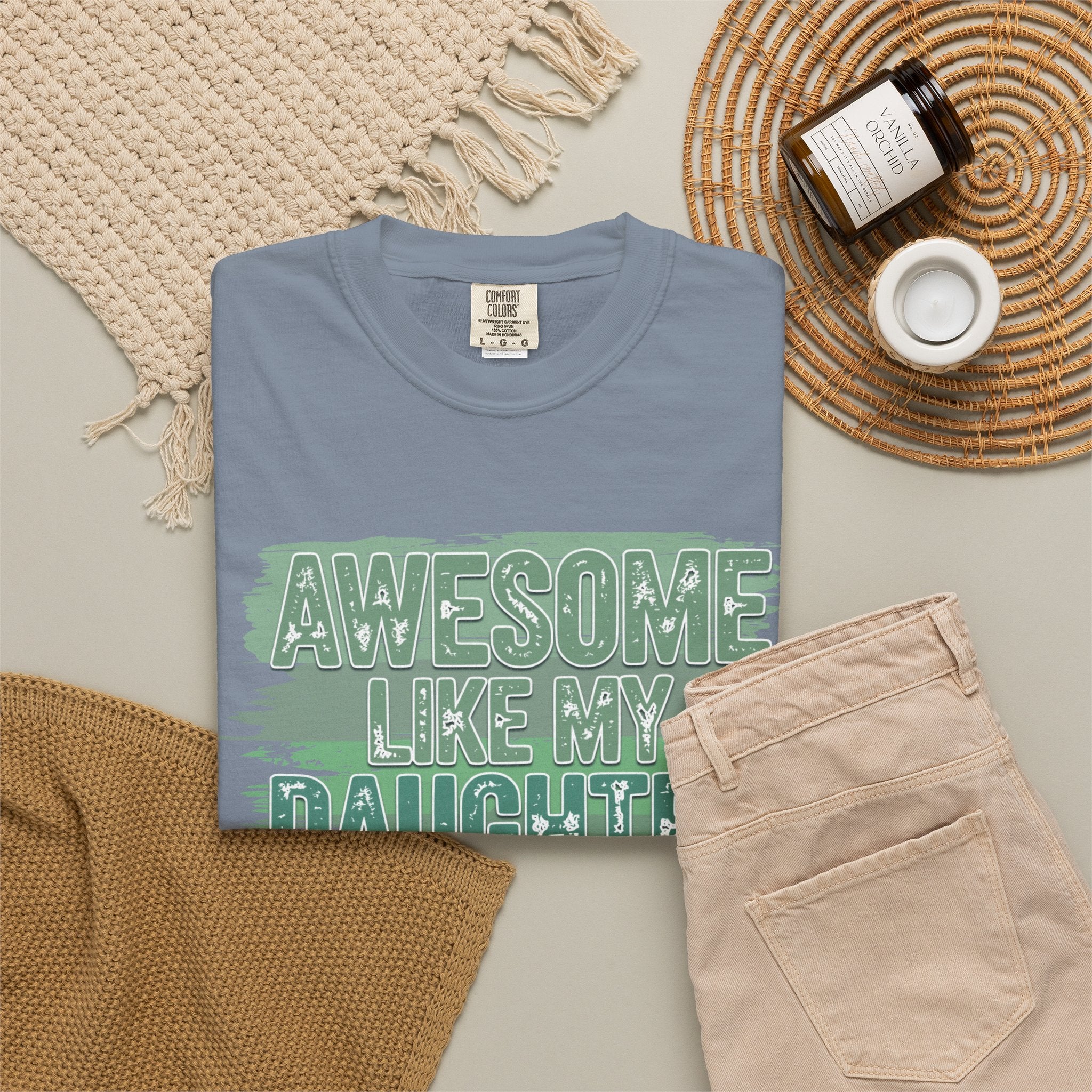 Textured Awesome Like My Daughter T-Shirt