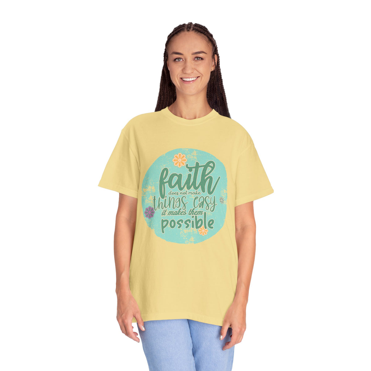 Faith Makes All Things Possible T-Shirt |Textured Inspirational Tee