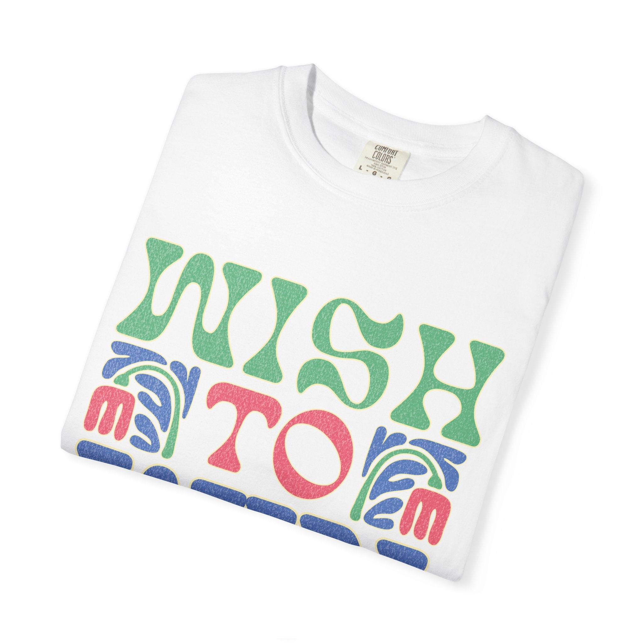 Wish to Win T-shirt |Textured Retro Psychedelic Lettering