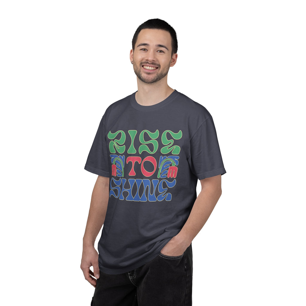Rise to Shine T-shirt | Retro Psychedelic Lettering