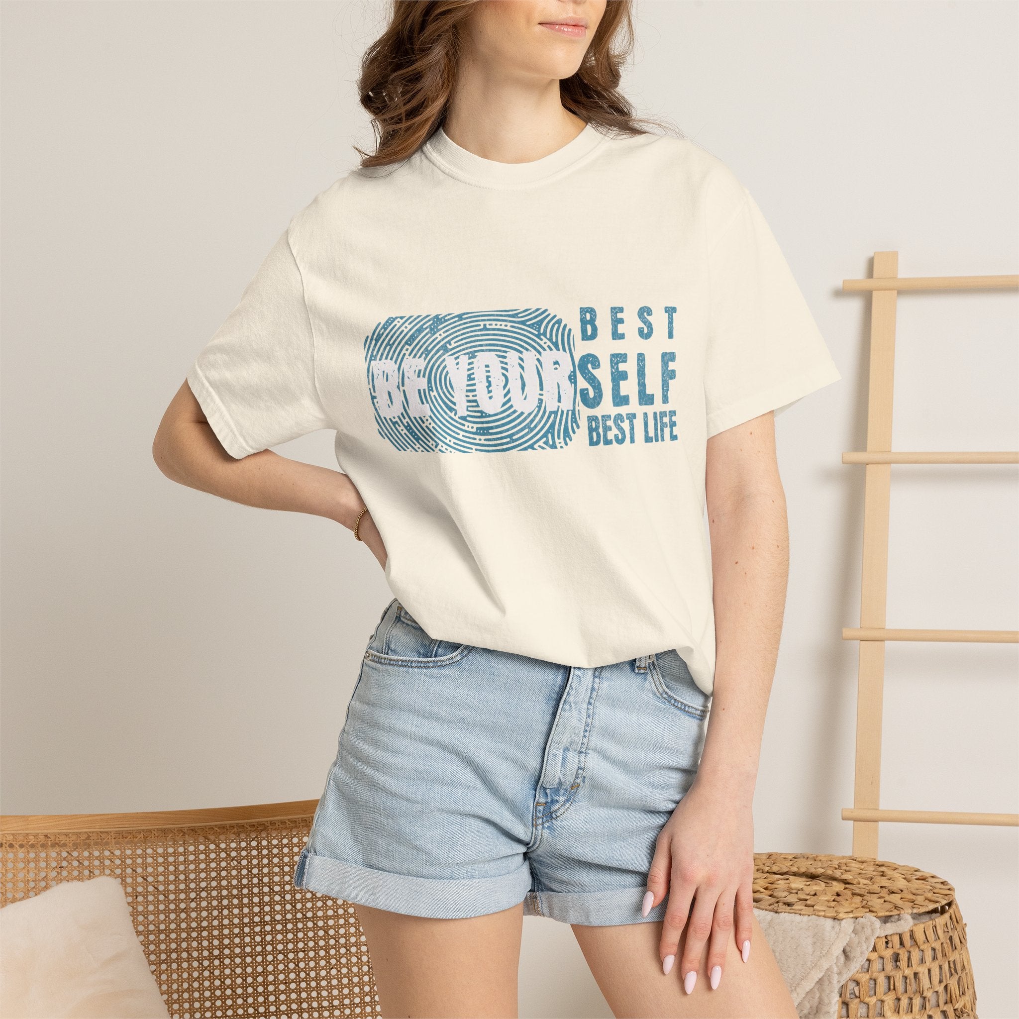Textured Be Yourself Best Life T-Shirt