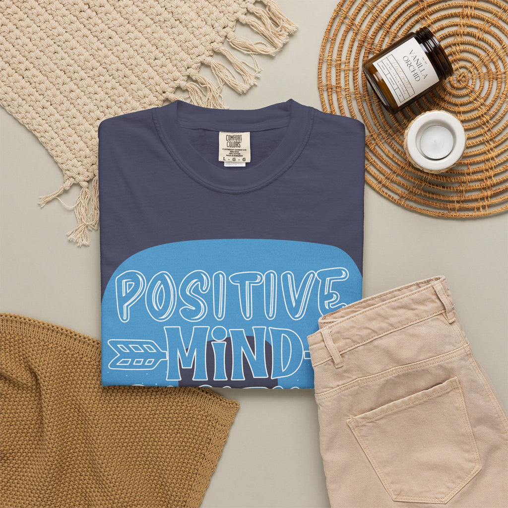 Positive Mind Positive Vibes Textured T-Shirt