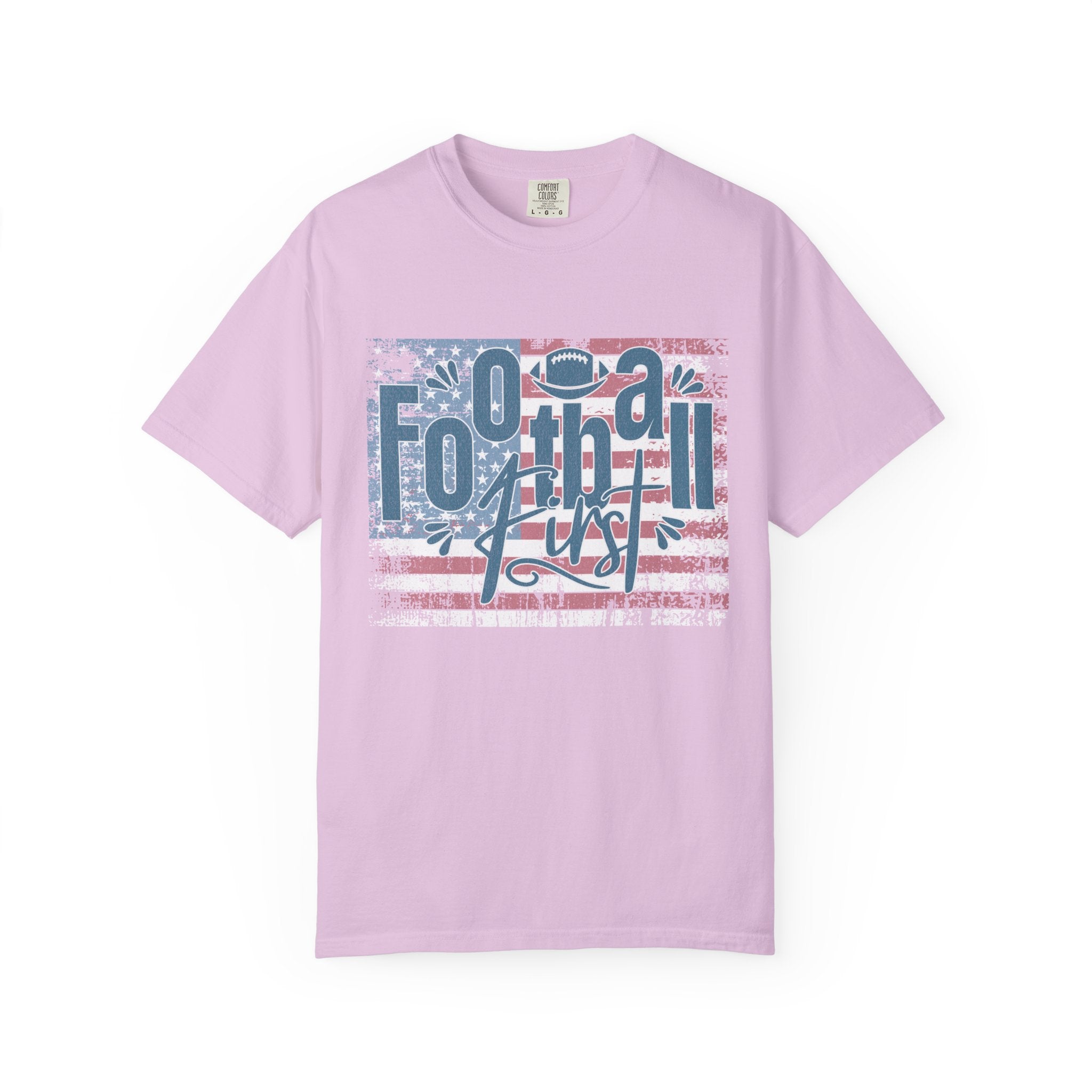 Textured Retro Americana Football First Tee