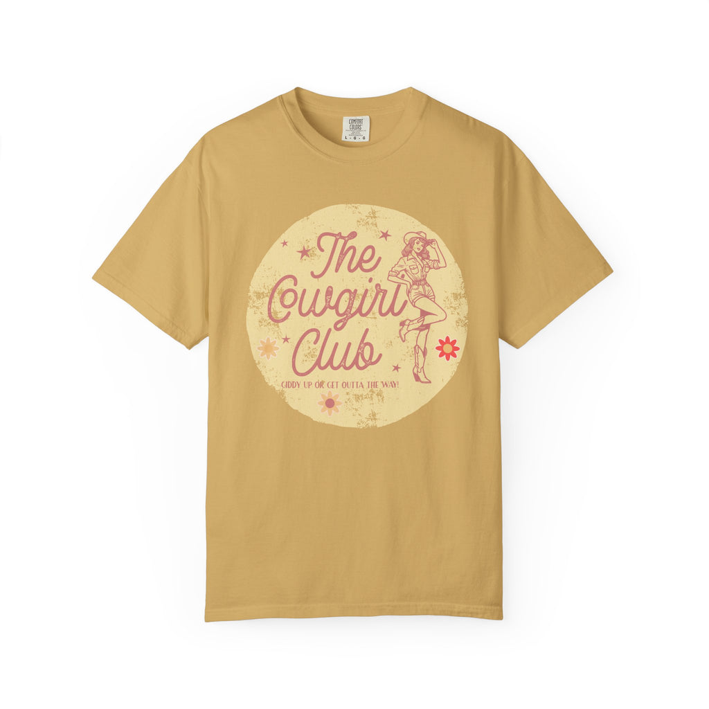 The Cowgirl Club Graphic T-Shirt — Retro Western Textured Tee