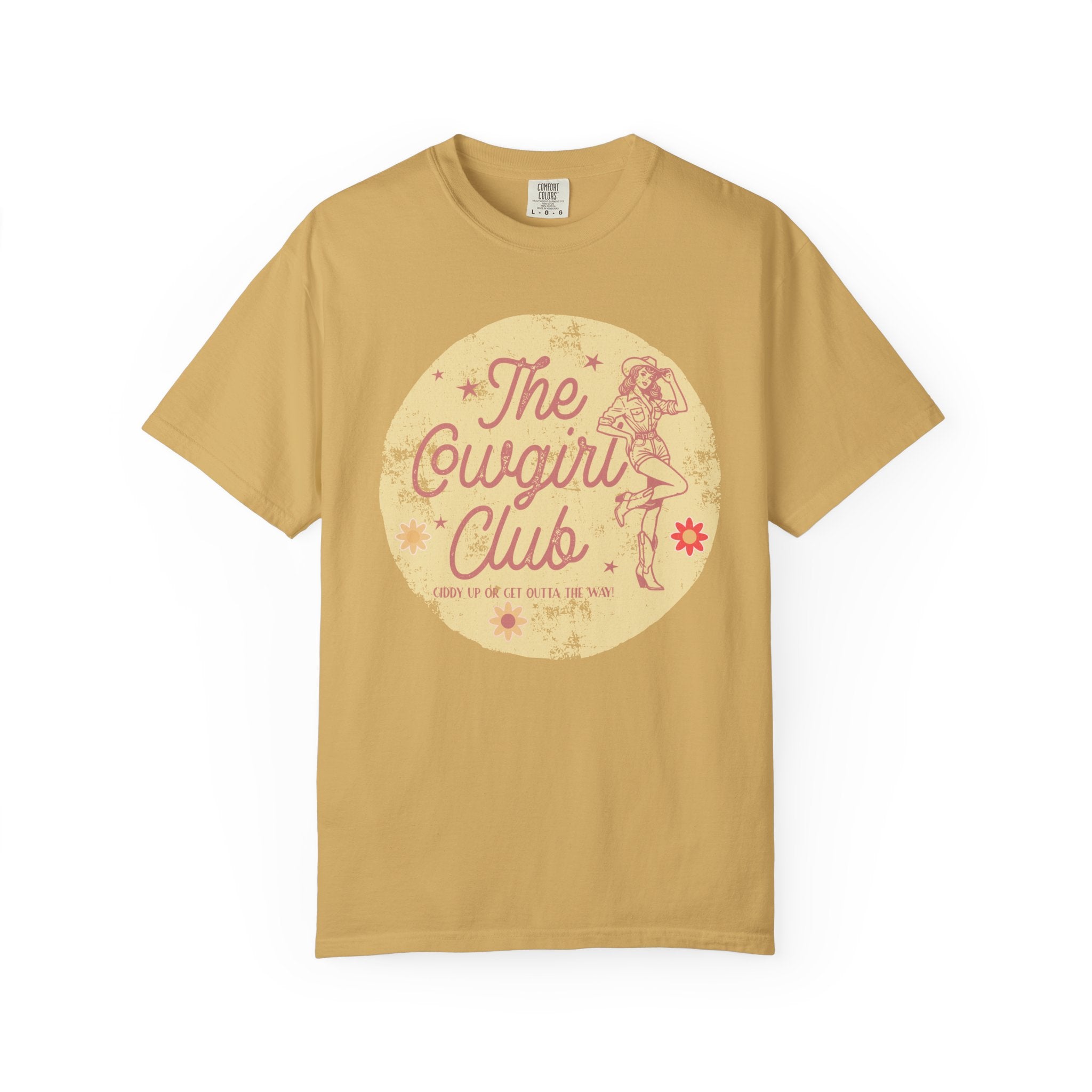 The Cowgirl Club Graphic T-Shirt — Retro Western Textured Tee