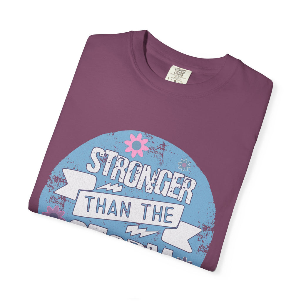 Textured  Stronger Than The Storm T-Shirt — Inspirational Resilience Graphic Tee