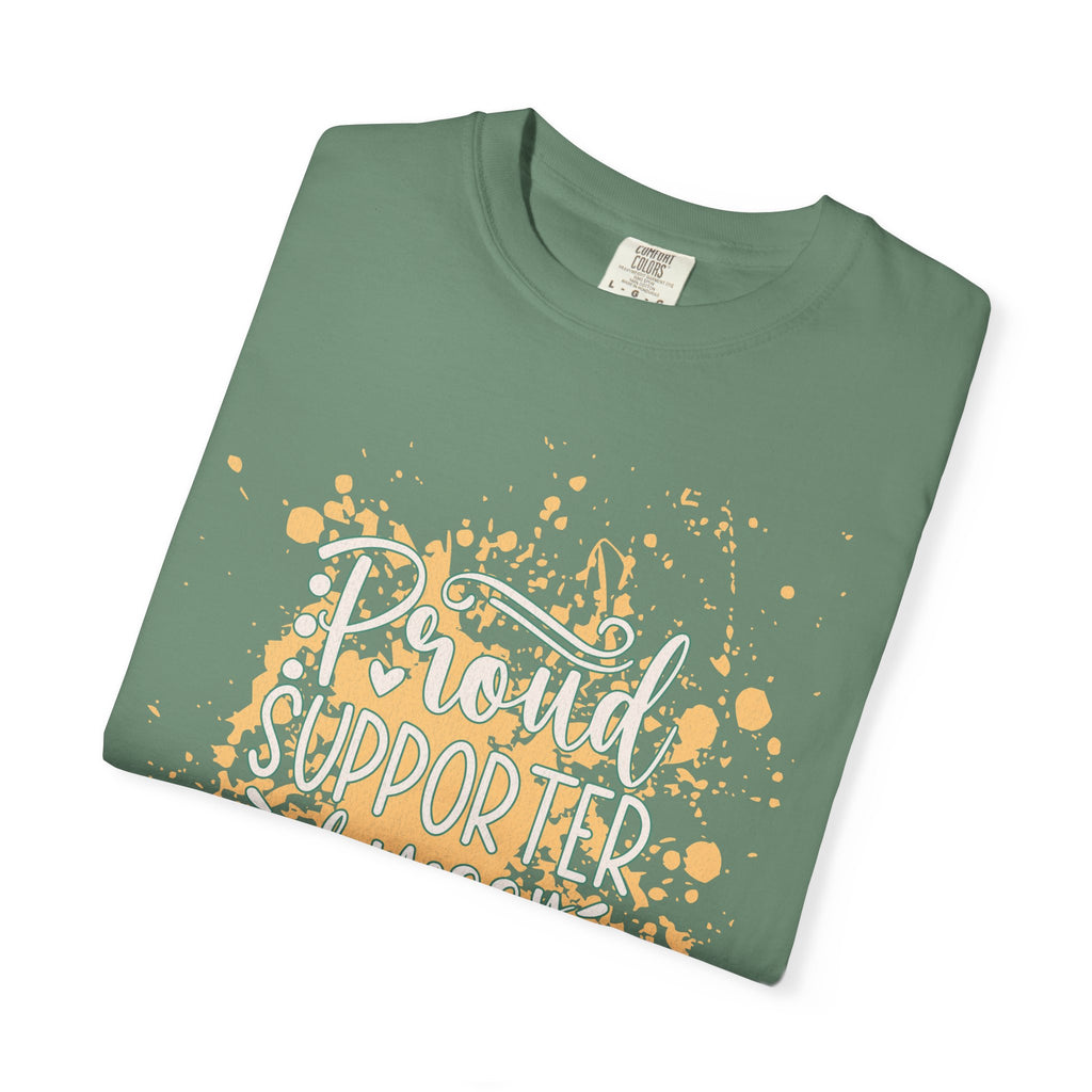 Textured Support My Messy Hair T-Shirt — Funny Mom/Parent Casual Tee
